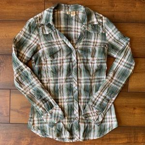 BKE women’s western shirt size small pearl snaps